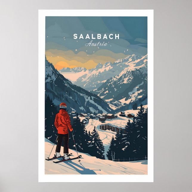 Affiche de voyage à Saalbach - Autriche 1 (Devant)