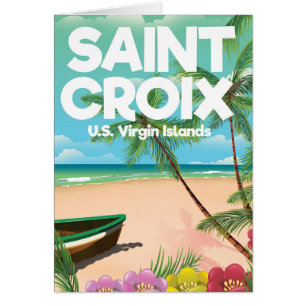 Affiche de voyage à Sainte-Croix, îles Vierges amé
