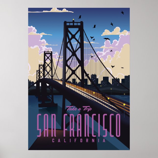 Affiche de voyage à San Francisco (Devant)