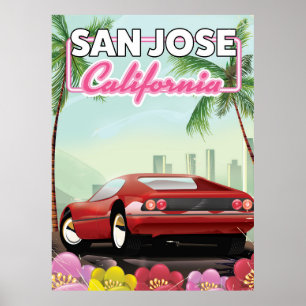 Affiche de voyage à San Jose, Californie