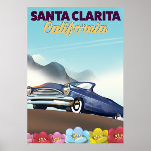 Affiche de voyage à Santa Clarita, Californie