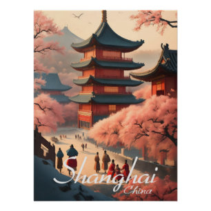 Affiche de voyage à Shanghai