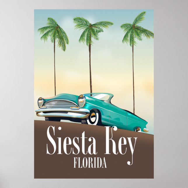 Affiche de voyage à Siesta Key Floride (Devant)