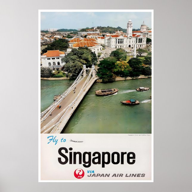 Affiche de voyage à Singapour Impression d'art Jap (Devant)