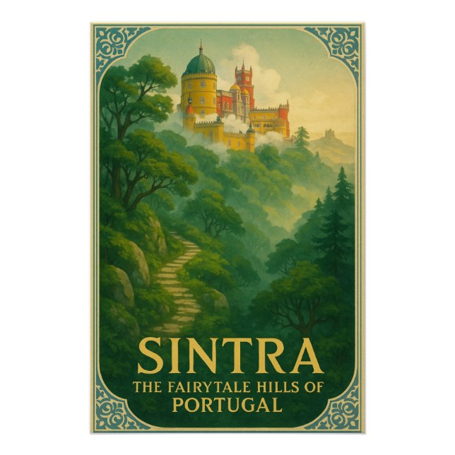Affiche de voyage à Sintra, Portugal (Devant)