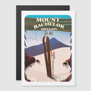 Affiche de voyage à ski Mount Bachelor Oregon
