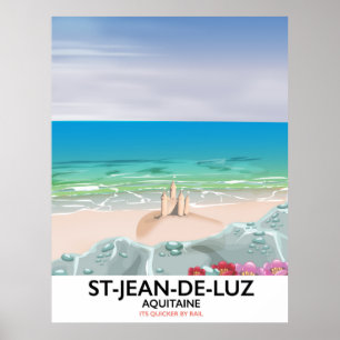 Affiche de voyage à St-Jean-de-Luz, Aquitaine