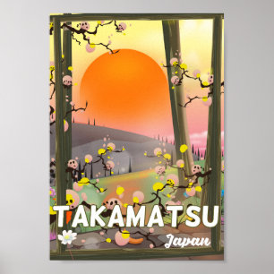 Affiche de voyage à Takamatsu au Japon