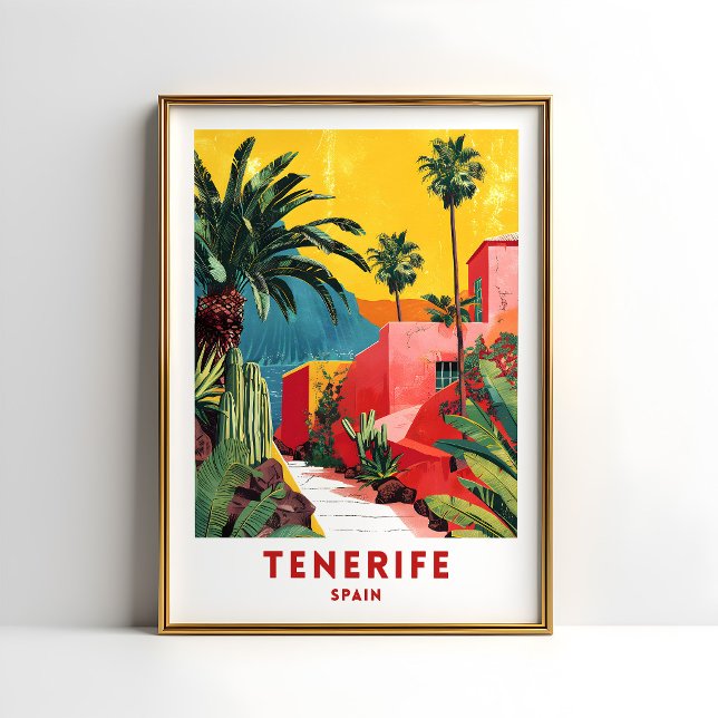 Affiche de voyage à Tenerife Espagne décoration mu (Créateur téléchargé)