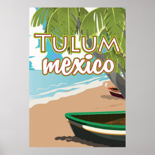 Affiche de voyage à Tulum, Mexique