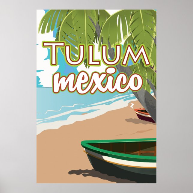 Affiche de voyage à Tulum, Mexique (Devant)