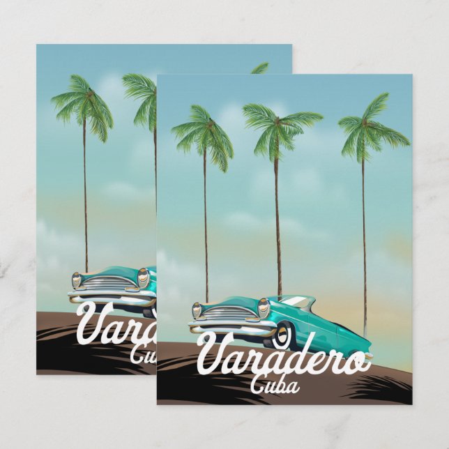 Affiche de voyage à Varadero Cuba (Devant / Derrière)