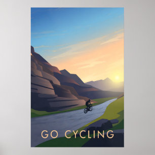 Affiche de voyage à vélo