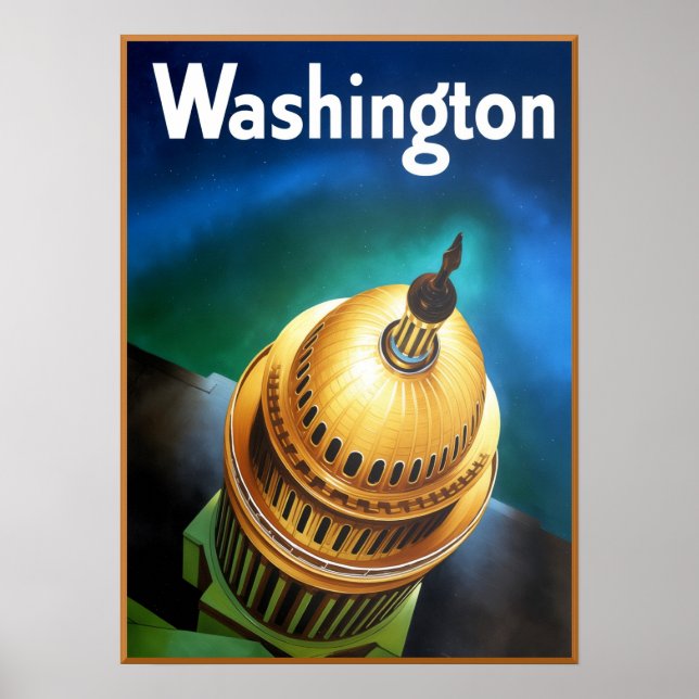 Affiche de voyage à Washington DC  (Devant)