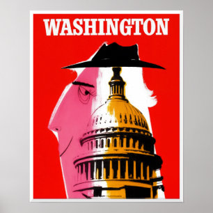 affiche de voyage à Washington DC