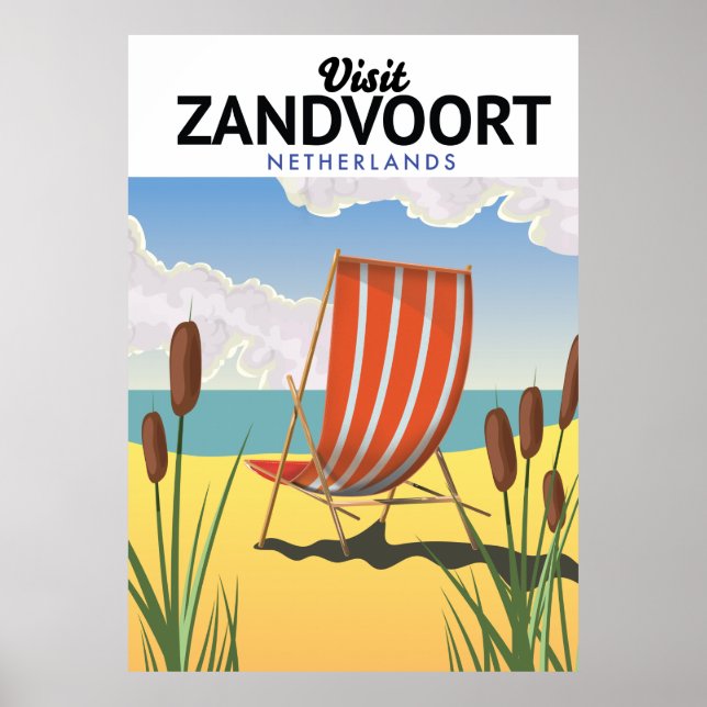 Affiche de voyage à Zandvoort aux Pays-Bas (Devant)
