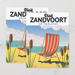 Affiche de voyage à Zandvoort aux Pays-Bas