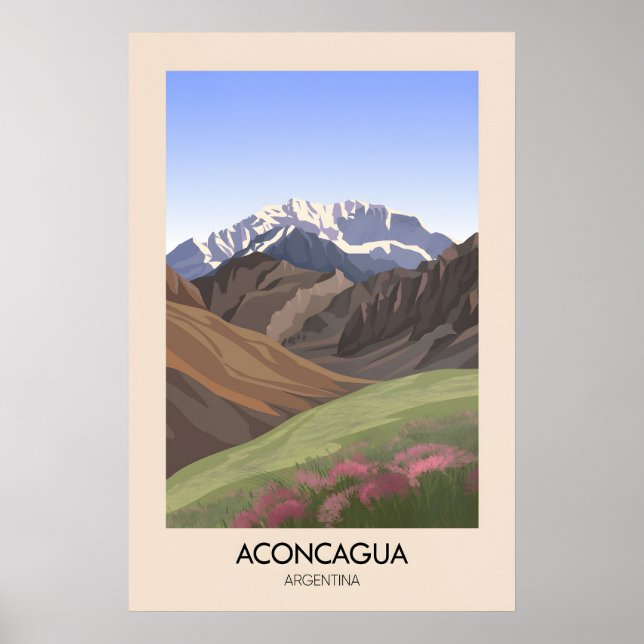 Affiche de voyage Aconcagua Argentine (Devant)