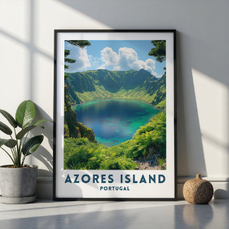 Affiche de voyage Açores Portugal Art mural