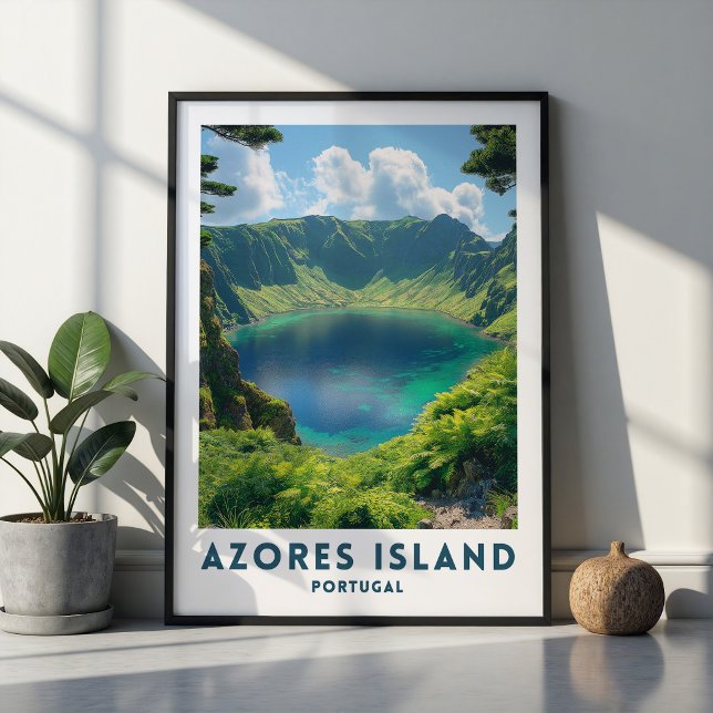 Affiche de voyage Açores Portugal Art mural (Créateur téléchargé)