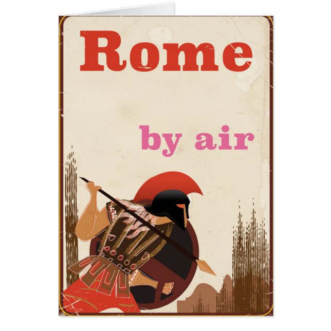 Affiche de voyage aérien du gladiateur de Rome (Devant)