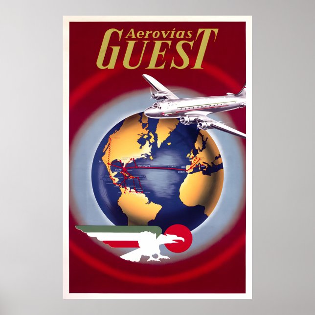 Affiche de voyage Aerovias Guest (Devant)