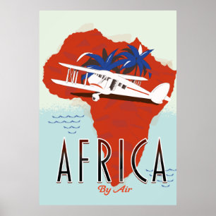 Affiche de voyage Africa By Air