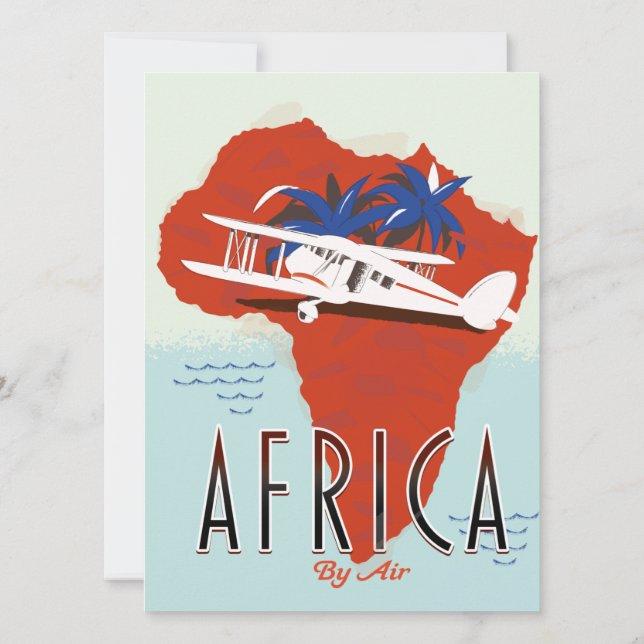 Affiche de voyage Afrique par avion (Dos)