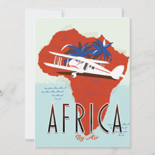 Affiche de voyage Afrique par avion