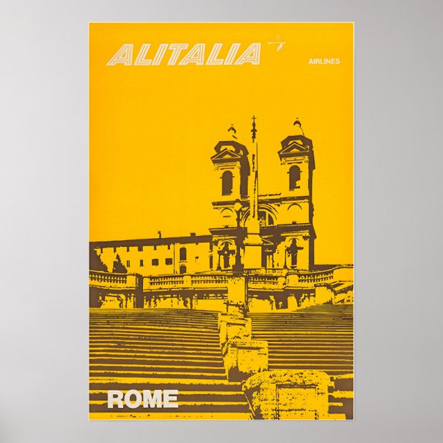 Affiche de voyage Alitalia Art Italie Impression R (Devant)