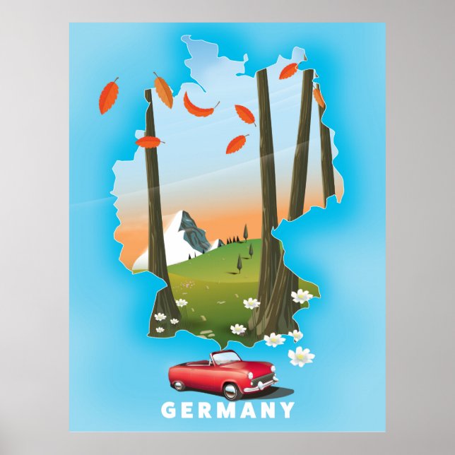 Affiche de voyage Allemagne. (Devant)