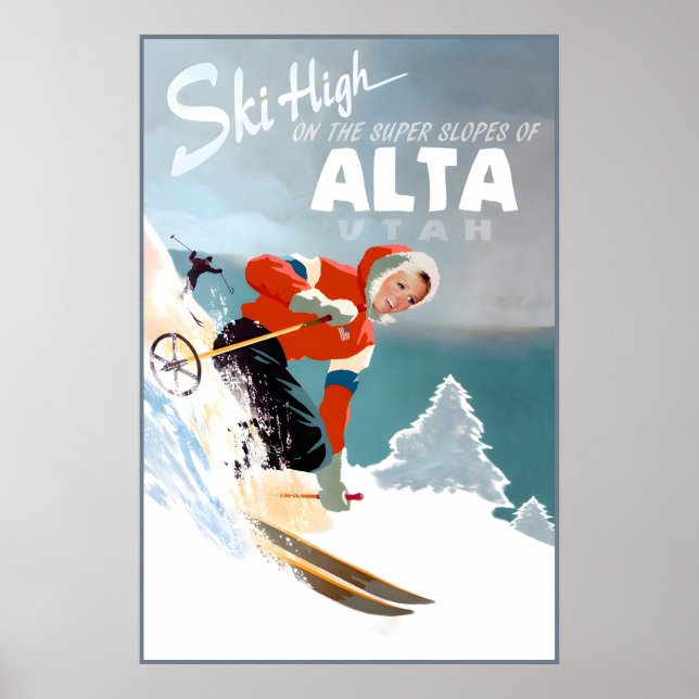 Affiche de voyage Alta Utah Wasatch Little Cottonw (Devant)