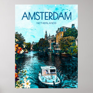 Affiche de voyage Amsterdam