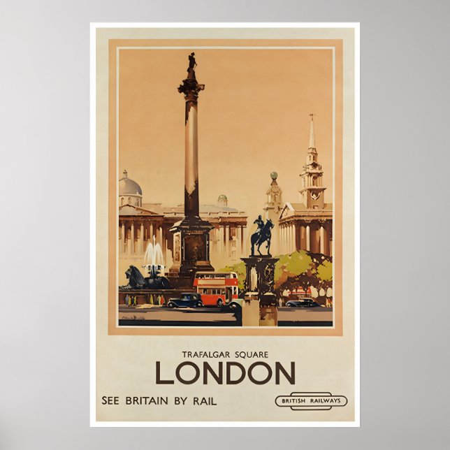 Affiche de voyage Angleterre Londres Art British R (Devant)