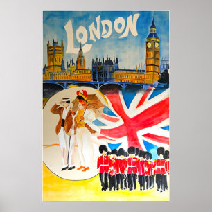 Affiche de voyage Angleterre Londres Art Royaume-U