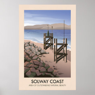 Affiche de voyage AONB de la côte de Solway