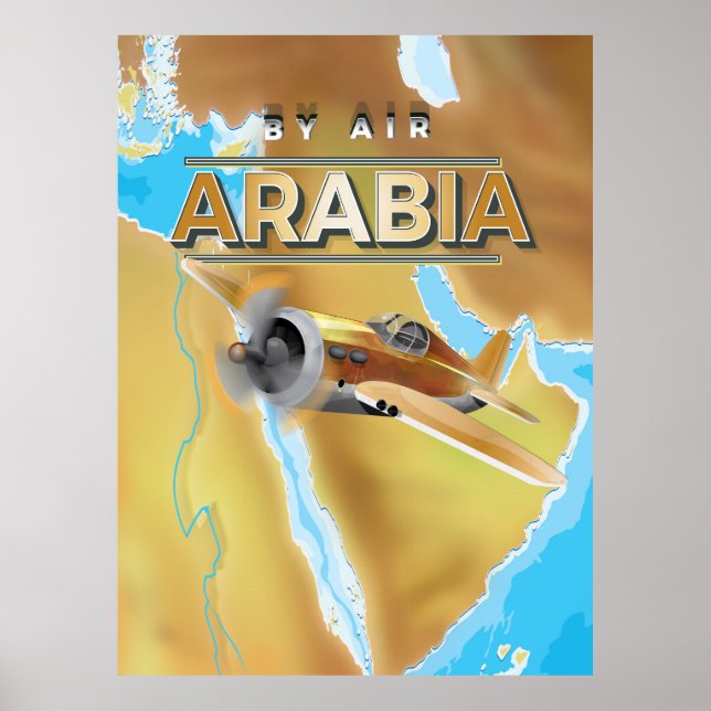Affiche de voyage Arabie vintage (Devant)