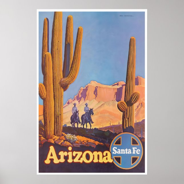 Affiche de voyage Arizona Art Santa Fe Impression  (Devant)