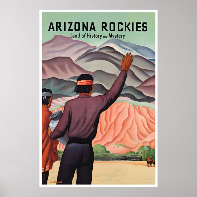 Affiche de voyage Arizona Rockies Art Print (Devant)