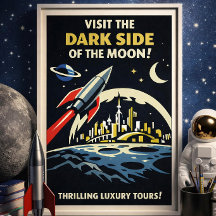 Affiche de voyage Art Déco Vintage Dark Side of Mo