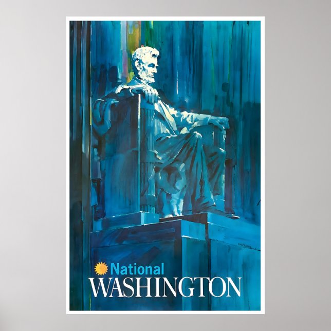 Affiche de voyage artistique de Washington DC Linc (Devant)