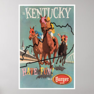 Affiche de voyage artistique du Derby du Kentucky
