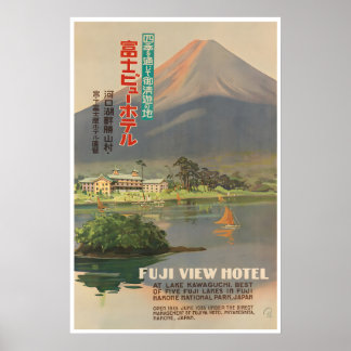 Affiche de voyage Asiatique Japon Art Mt Fuji Vint