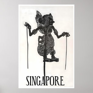 Affiche de voyage Asie Art Singapour Singapour
