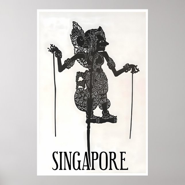Affiche de voyage Asie Art Singapour Singapour (Devant)