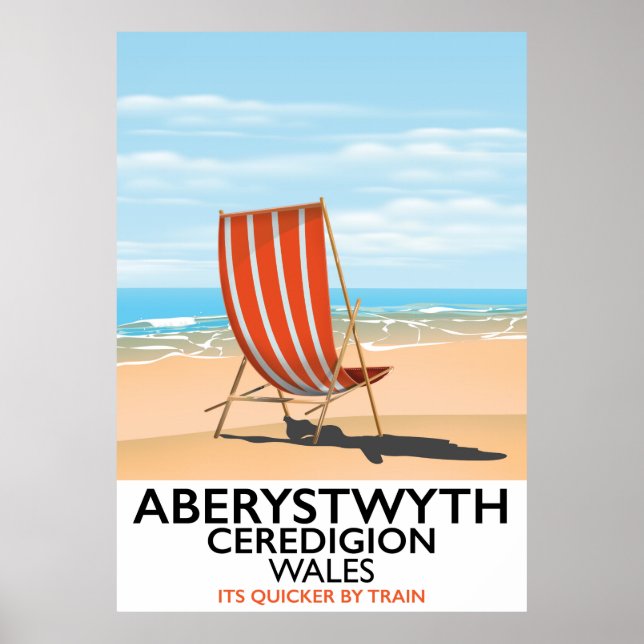 Affiche de voyage au bord de la mer Aberystwyth Pa (Devant)