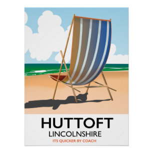 Affiche de voyage au bord de mer à Huttoft.