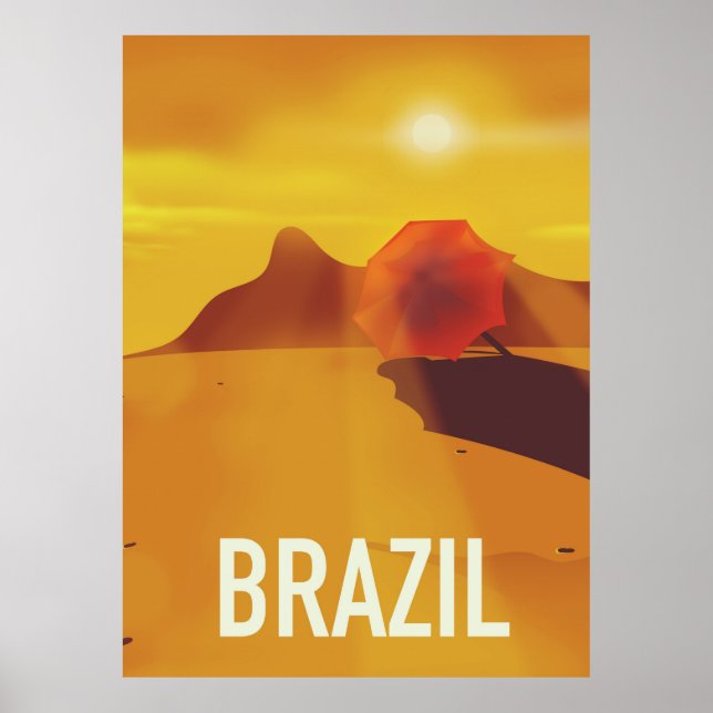 Affiche de voyage au Brésil (Devant)