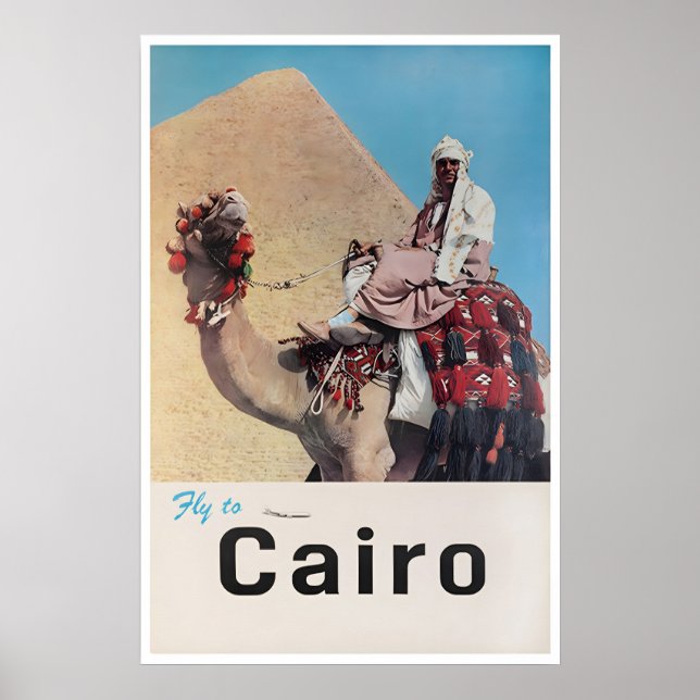 Affiche de voyage au Caire Art égyptien Impression (Devant)