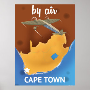 Affiche de voyage au Cap Afrique du Sud